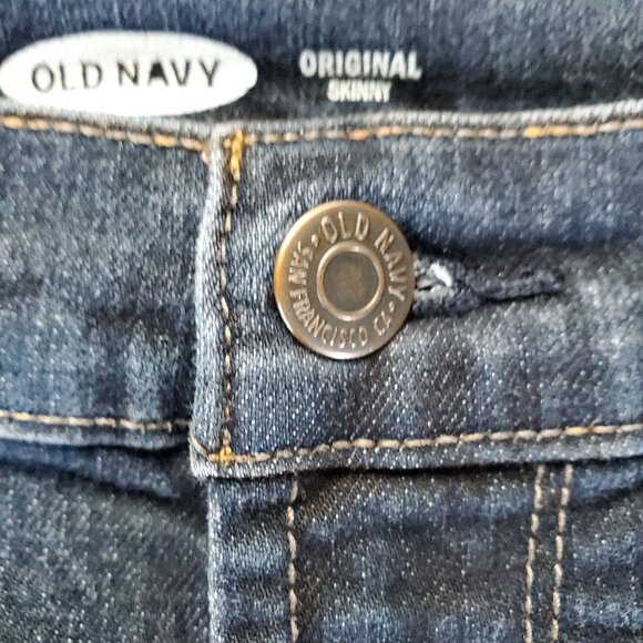 Old Navy Jeans Womens 12 Long Blue Original Skinny Long Stretch Cotton Blend - Picture 8 of 11